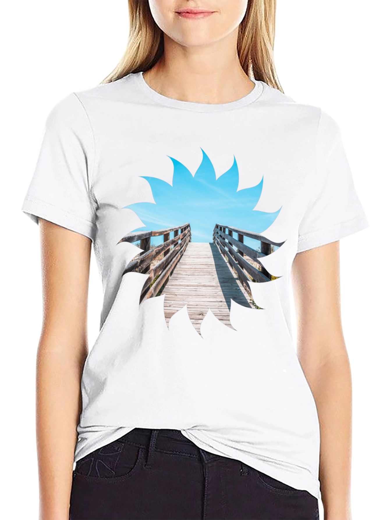 Beach Boardwalk Graphic T-Shirt