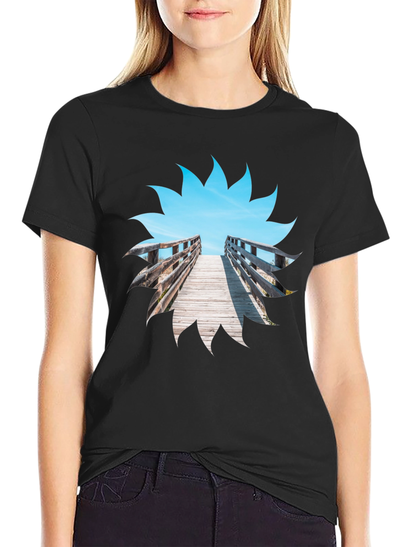 Beach Boardwalk Graphic T-Shirt