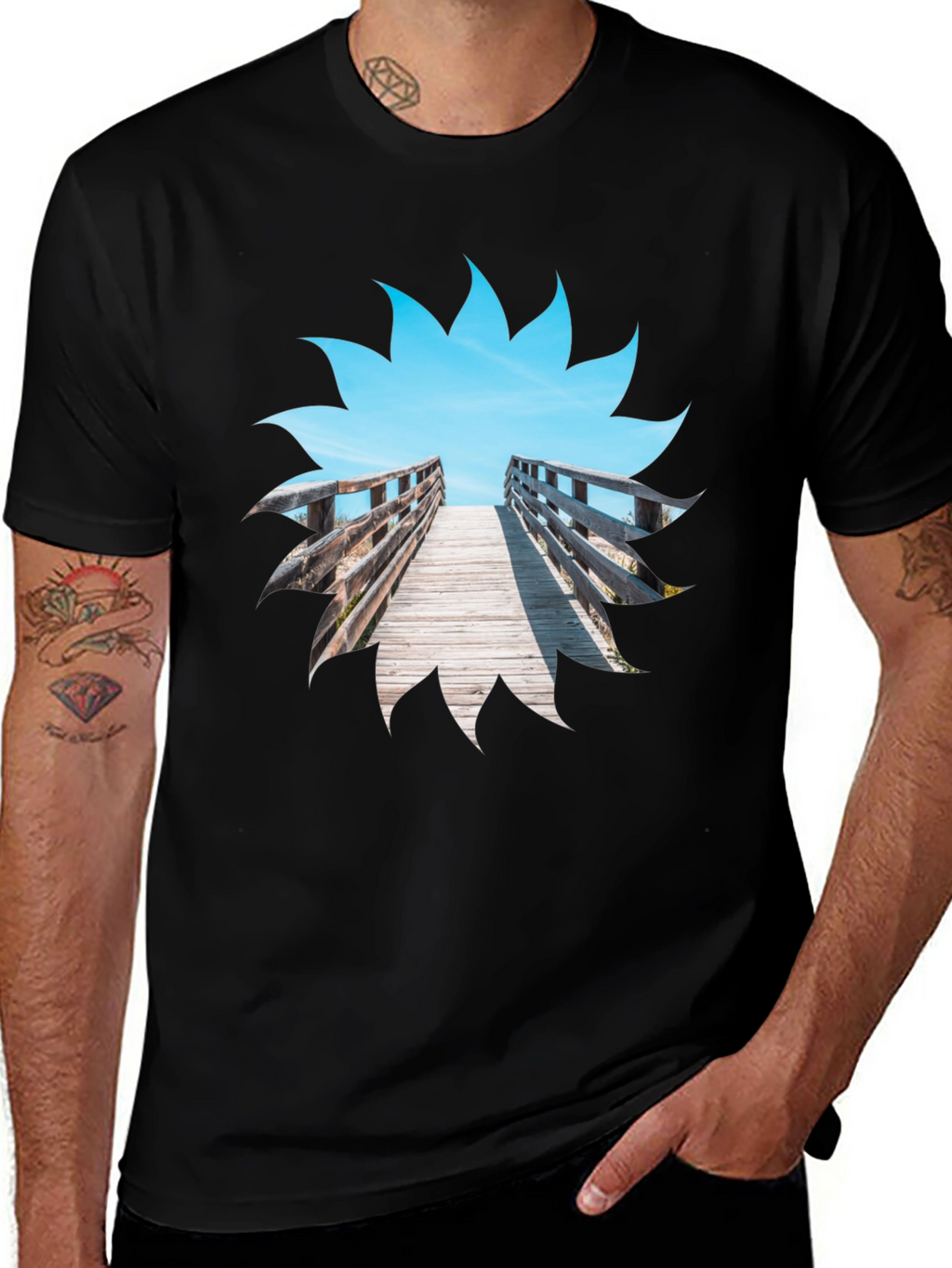 Beach Boardwalk Graphic T-Shirt