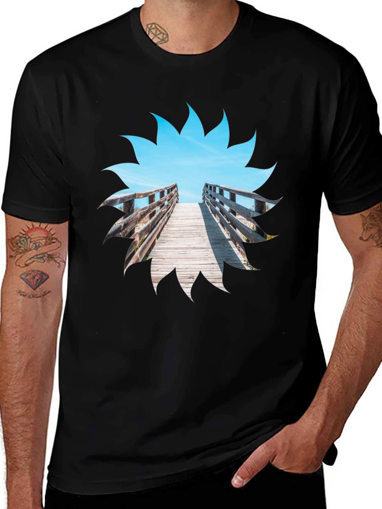 Beach Boardwalk Graphic T-Shirt
