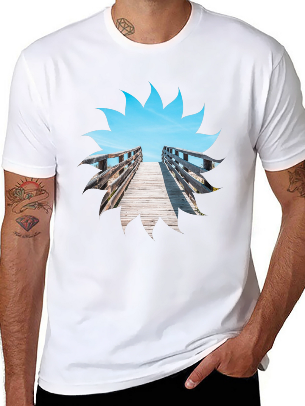 Beach Boardwalk Graphic T-Shirt