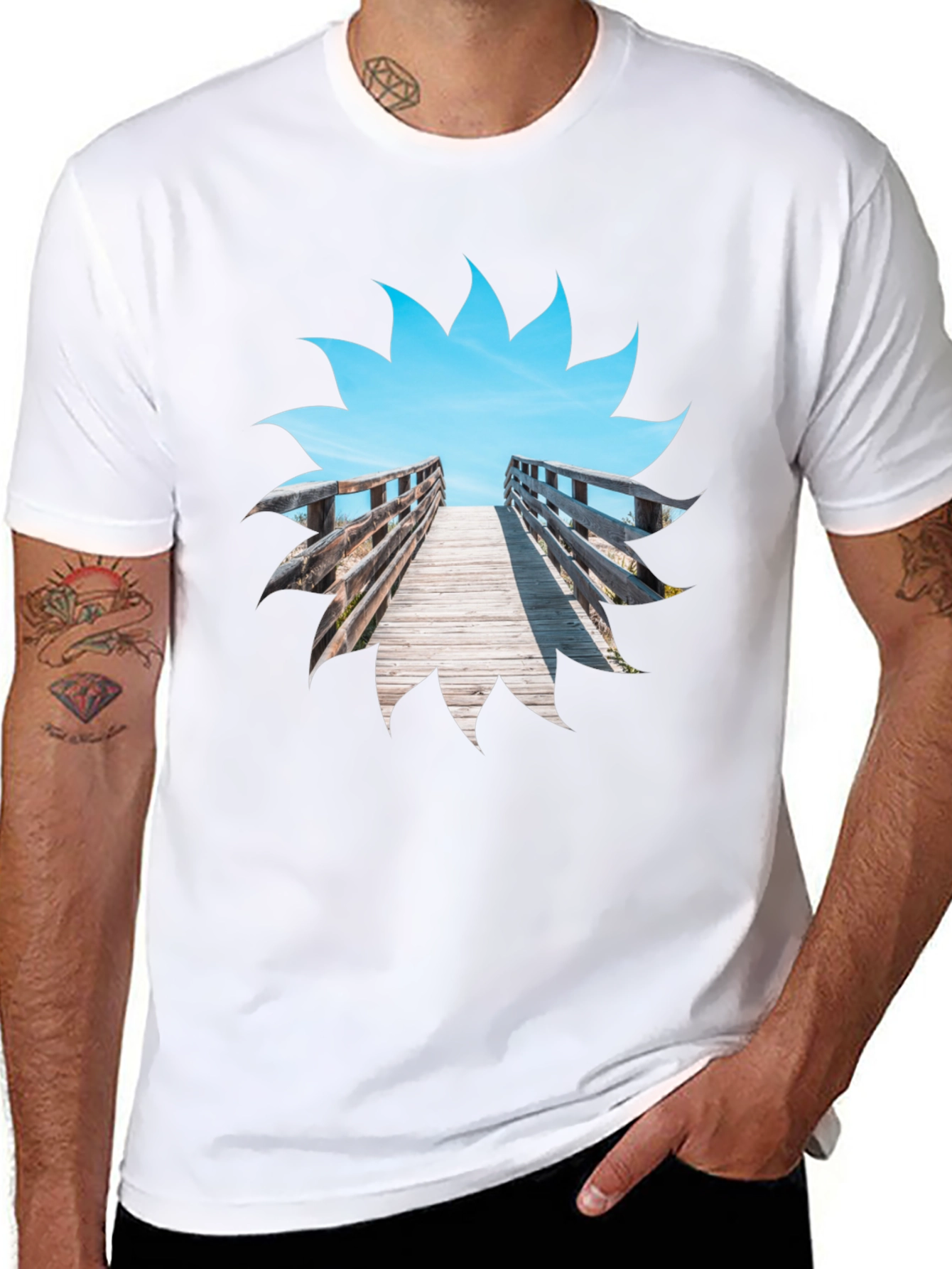 Beach Boardwalk Graphic T-Shirt
