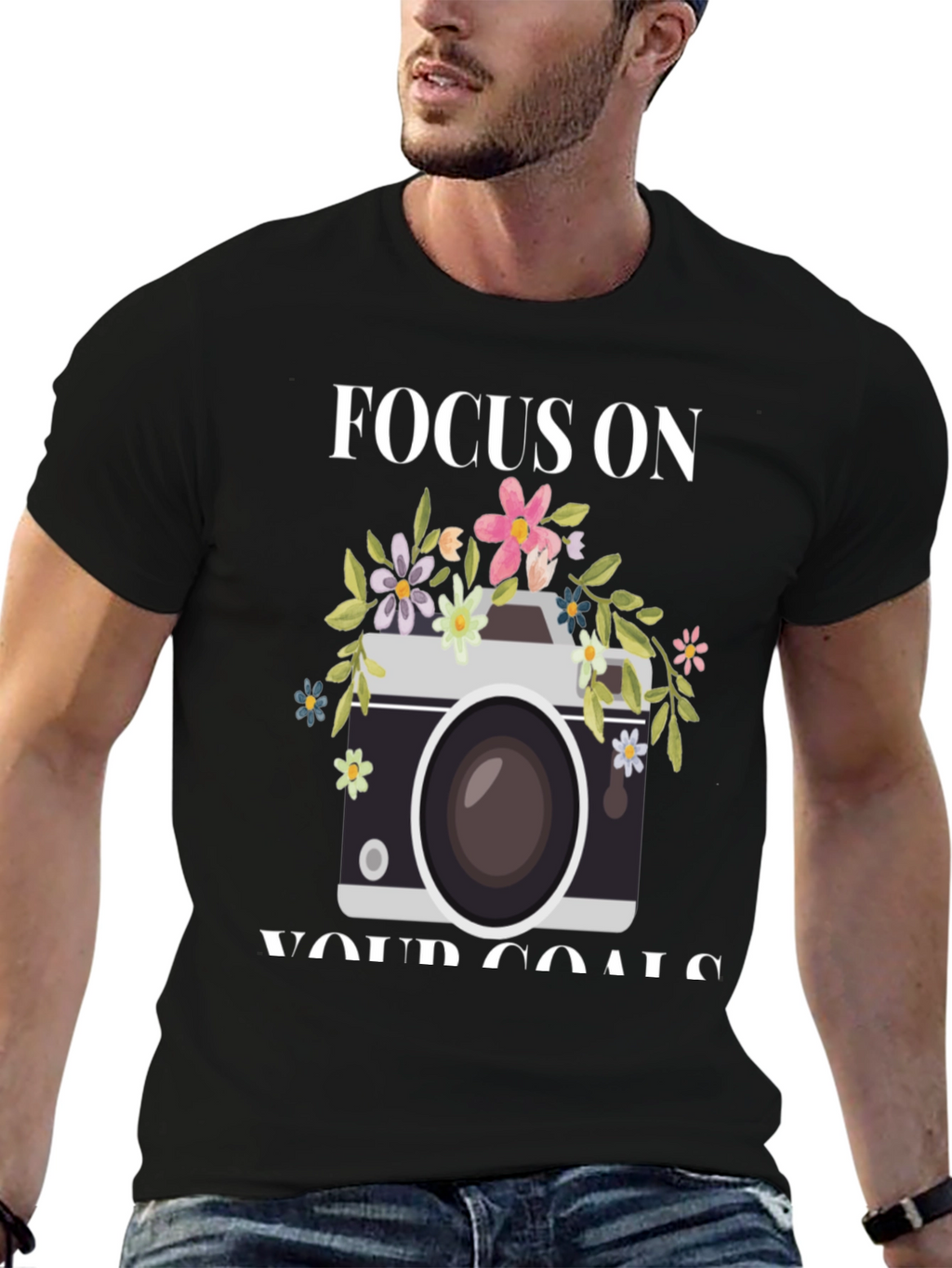 Focus On Your Goals Camera Graphic Tee