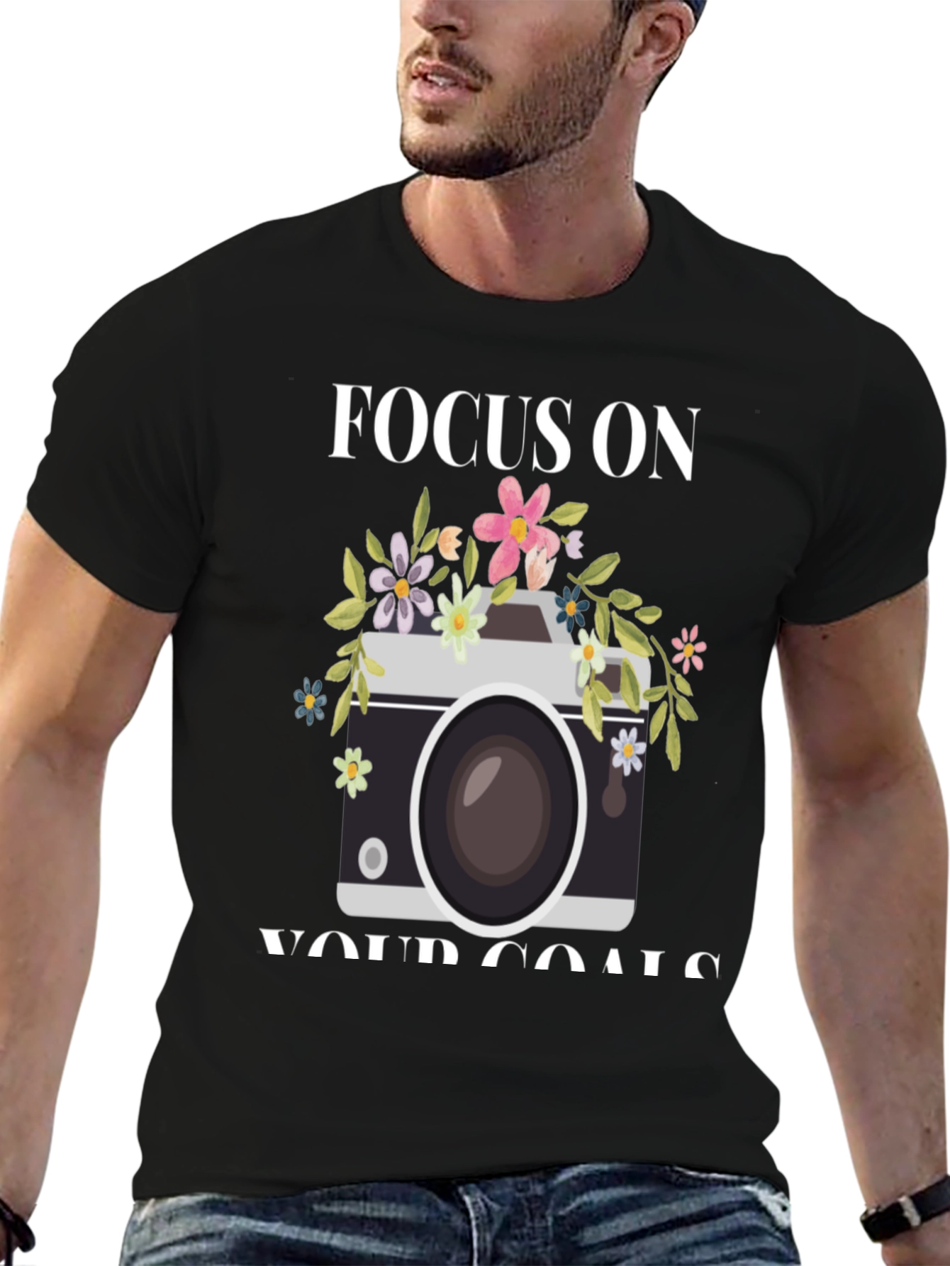 Focus On Your Goals Camera Graphic Tee