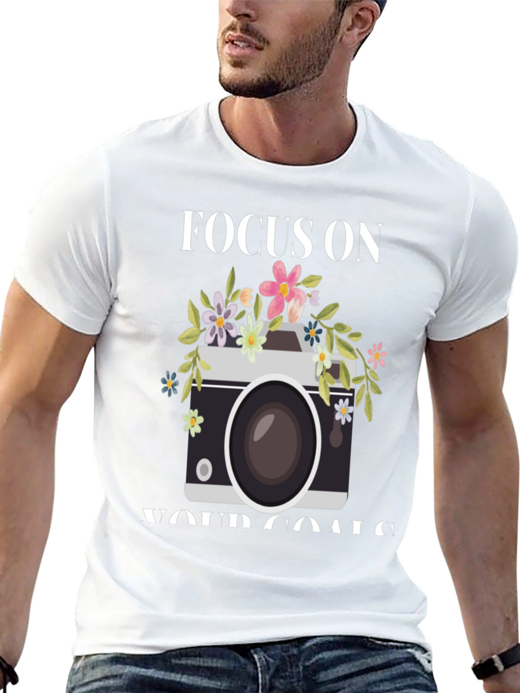 Focus On Your Goals Camera Graphic Tee
