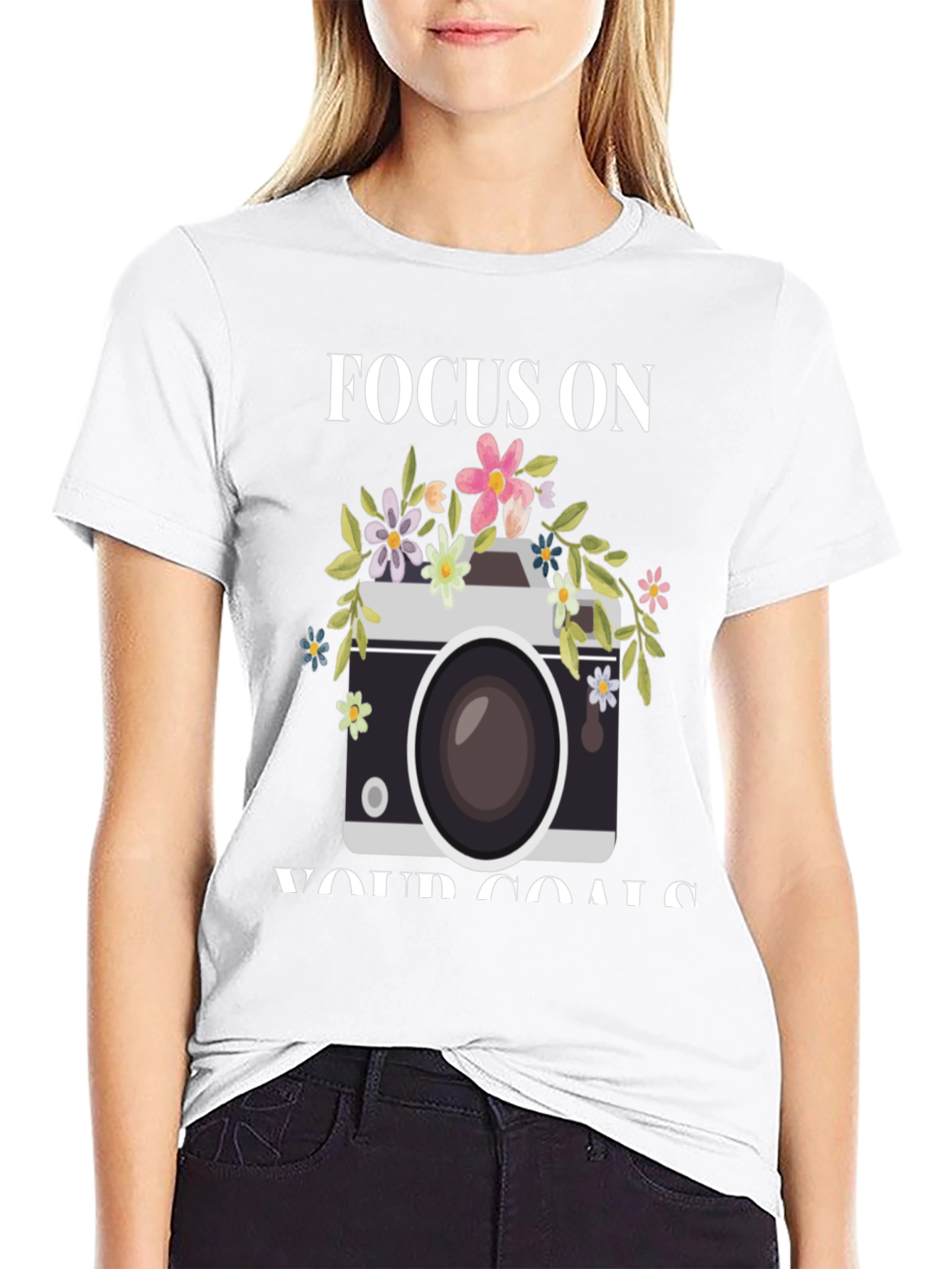 Focus On Your Goals Camera Graphic Tee