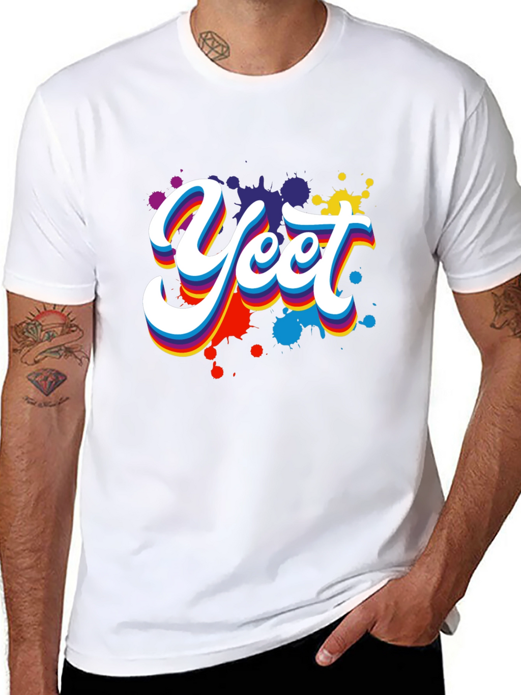 Yeet Graphic Tee - Trendy Black Cotton T-Shirt