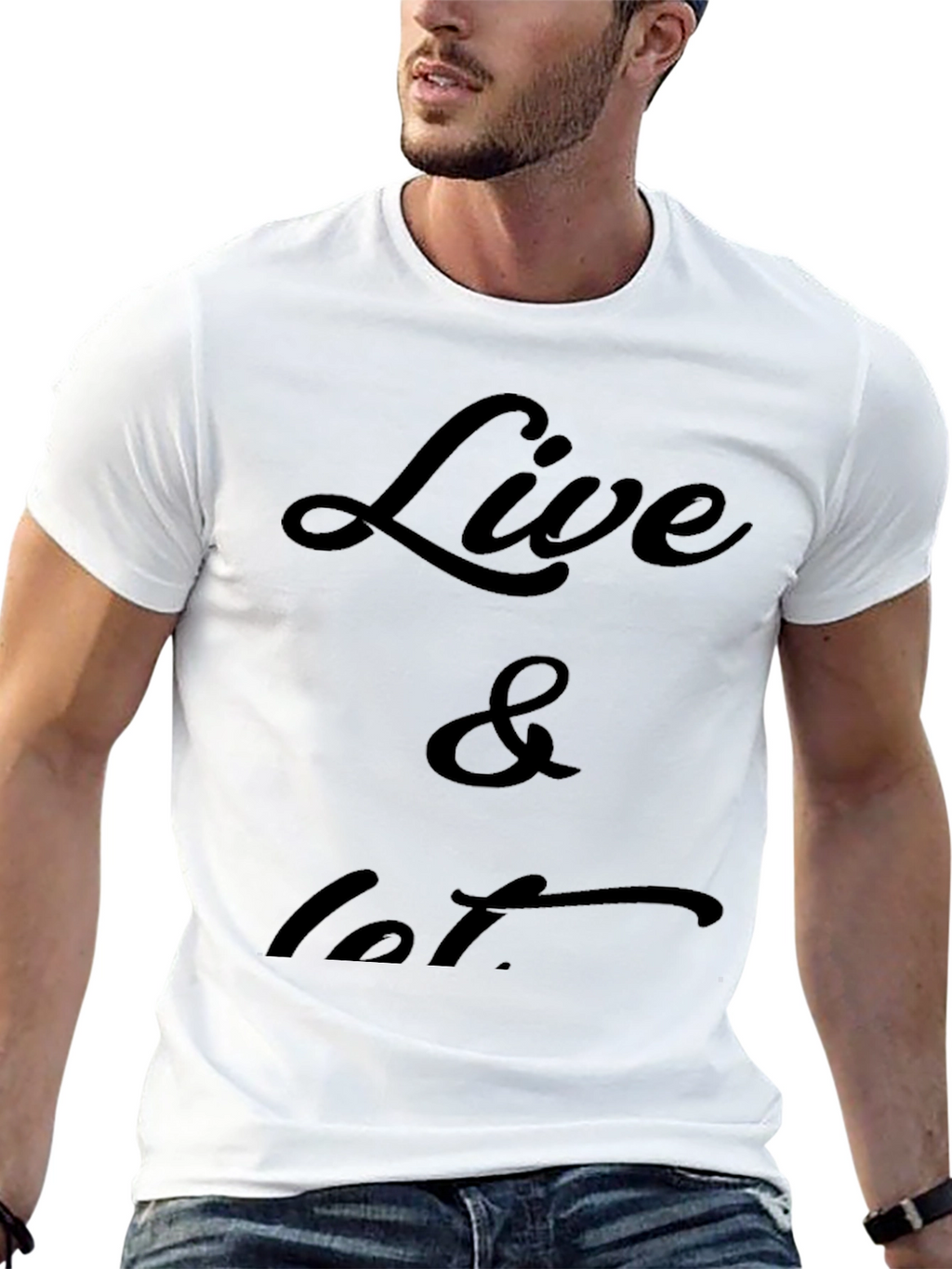 Live & Let T-Shirt - Black Casual Tee