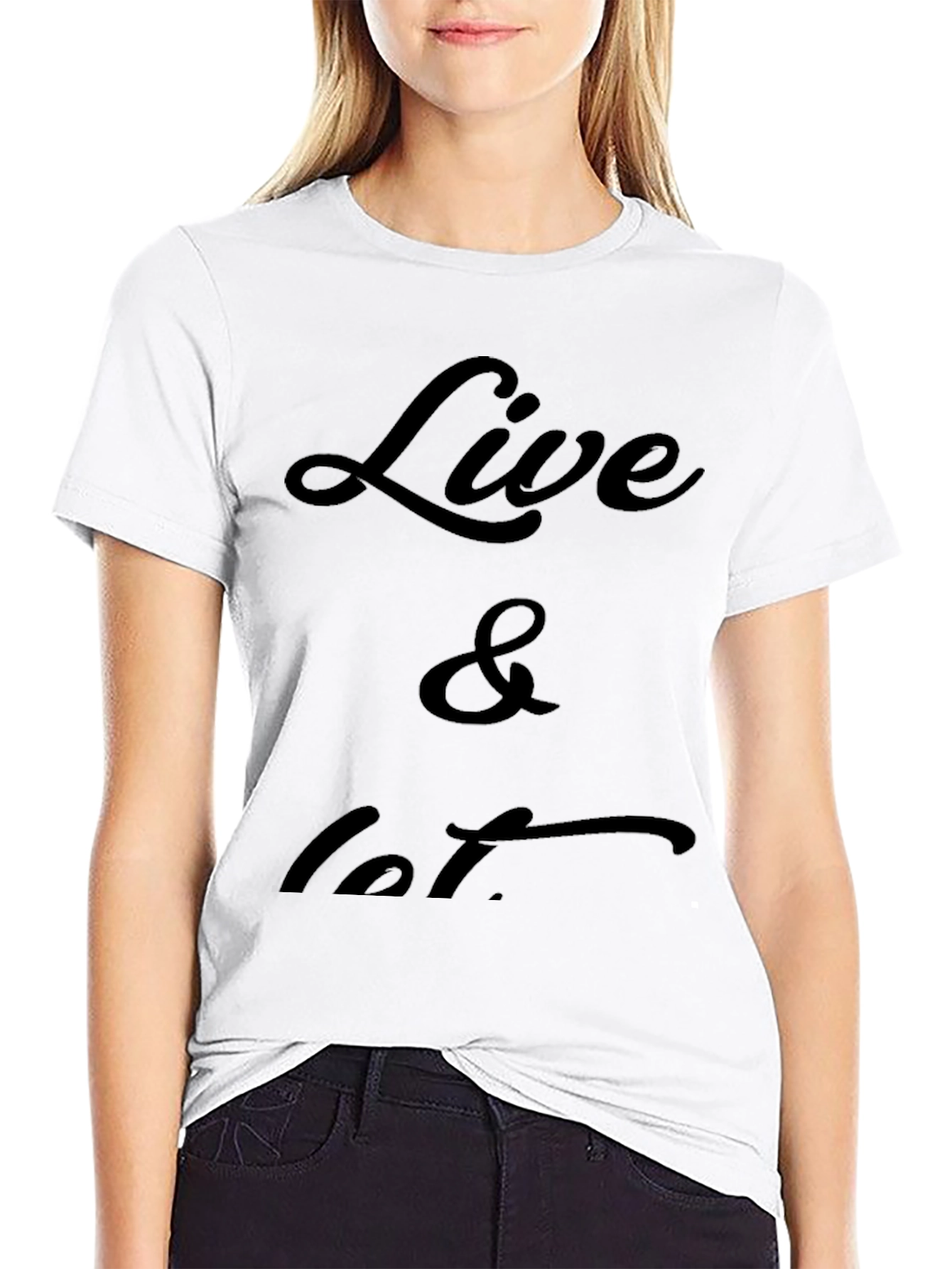 Live & Let T-Shirt - Black Casual Tee