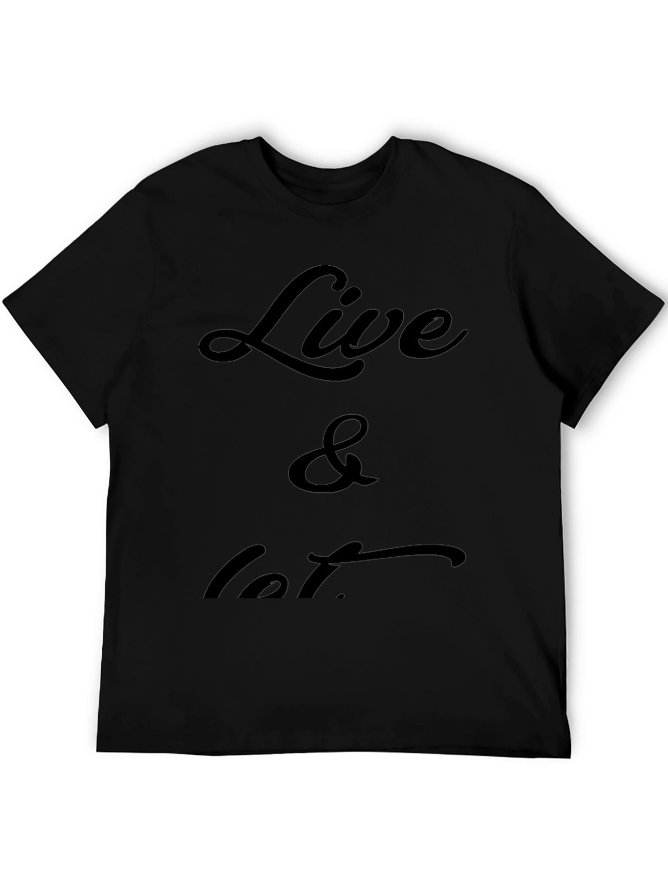 Live & Let T-Shirt - Black Casual Tee
