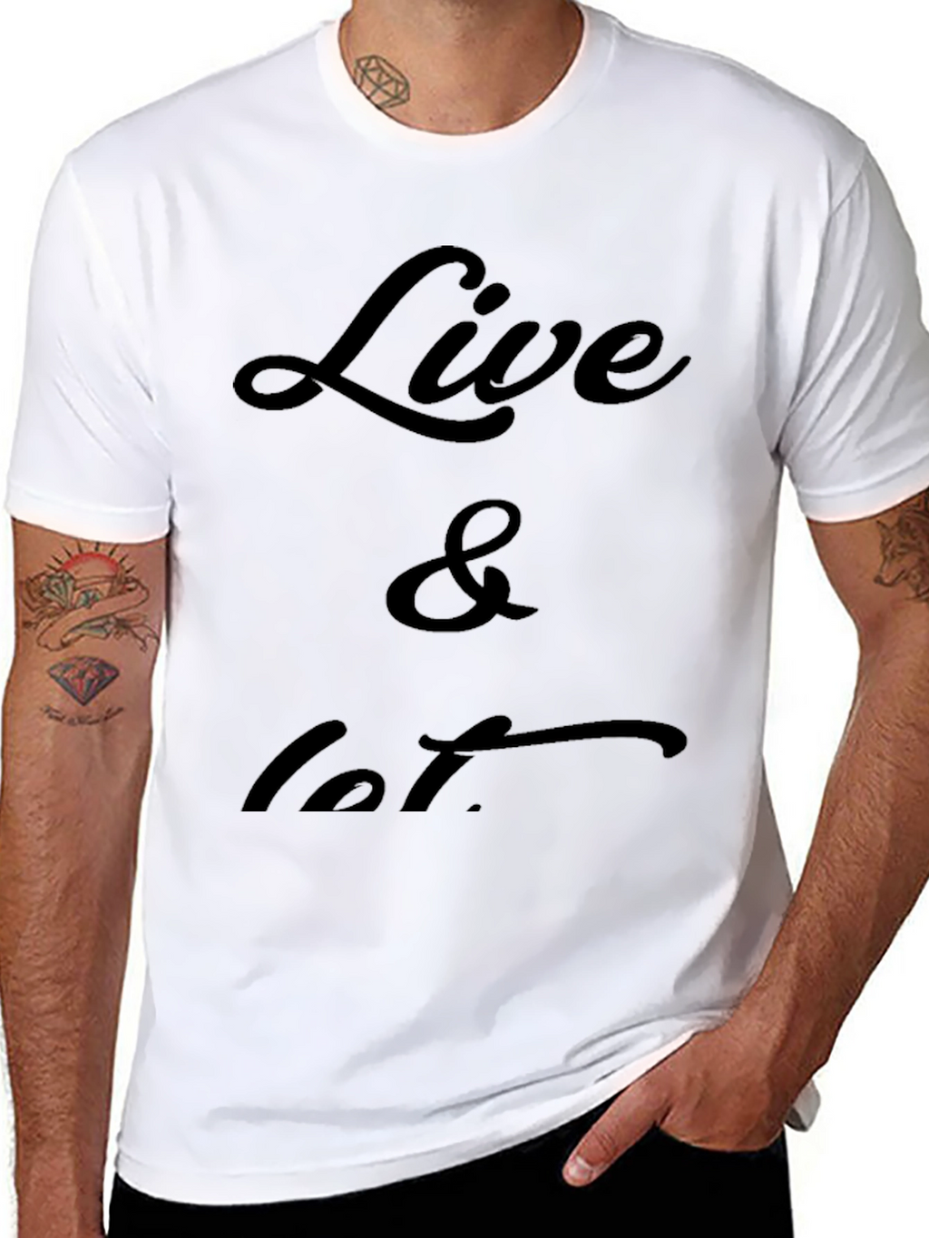Live & Let T-Shirt - Black Casual Tee