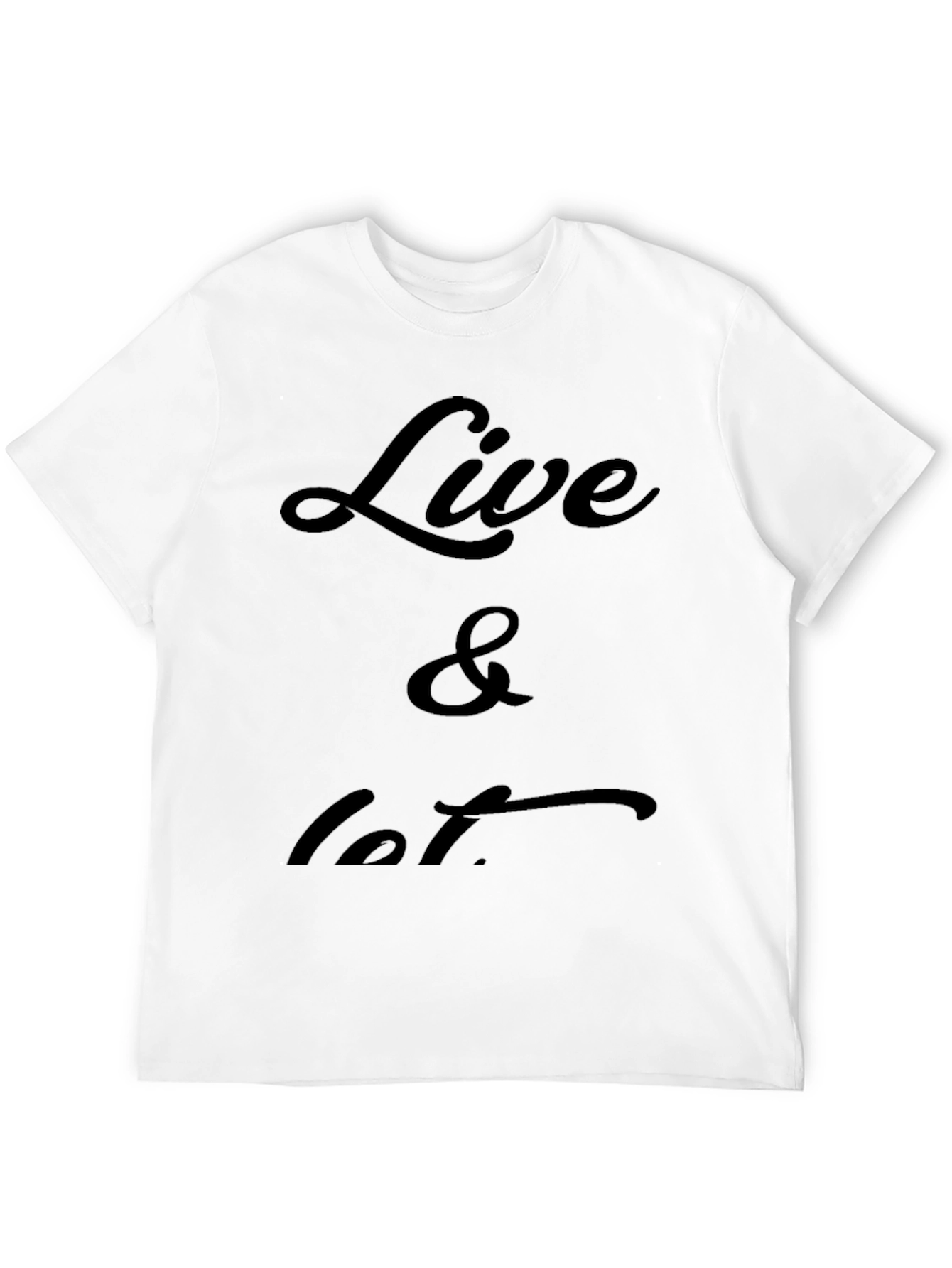 Live & Let T-Shirt - Black Casual Tee