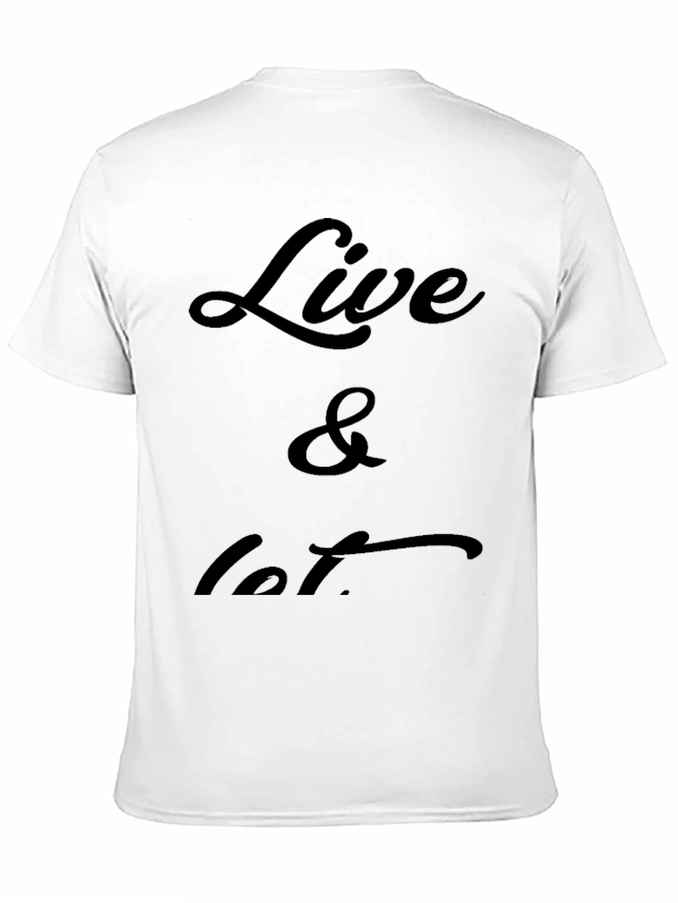 Live & Let T-Shirt - Black Casual Tee