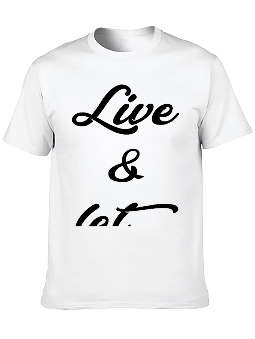 Live & Let T-Shirt - Black Casual Tee