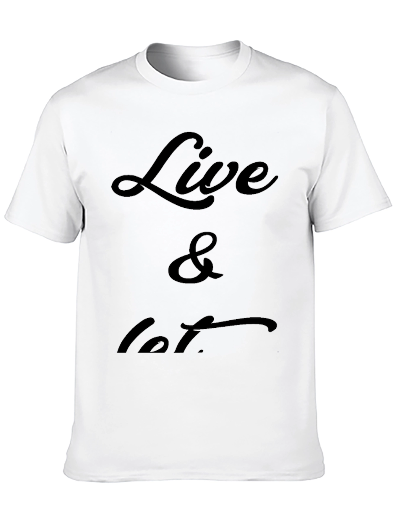 Live & Let T-Shirt - Black Casual Tee