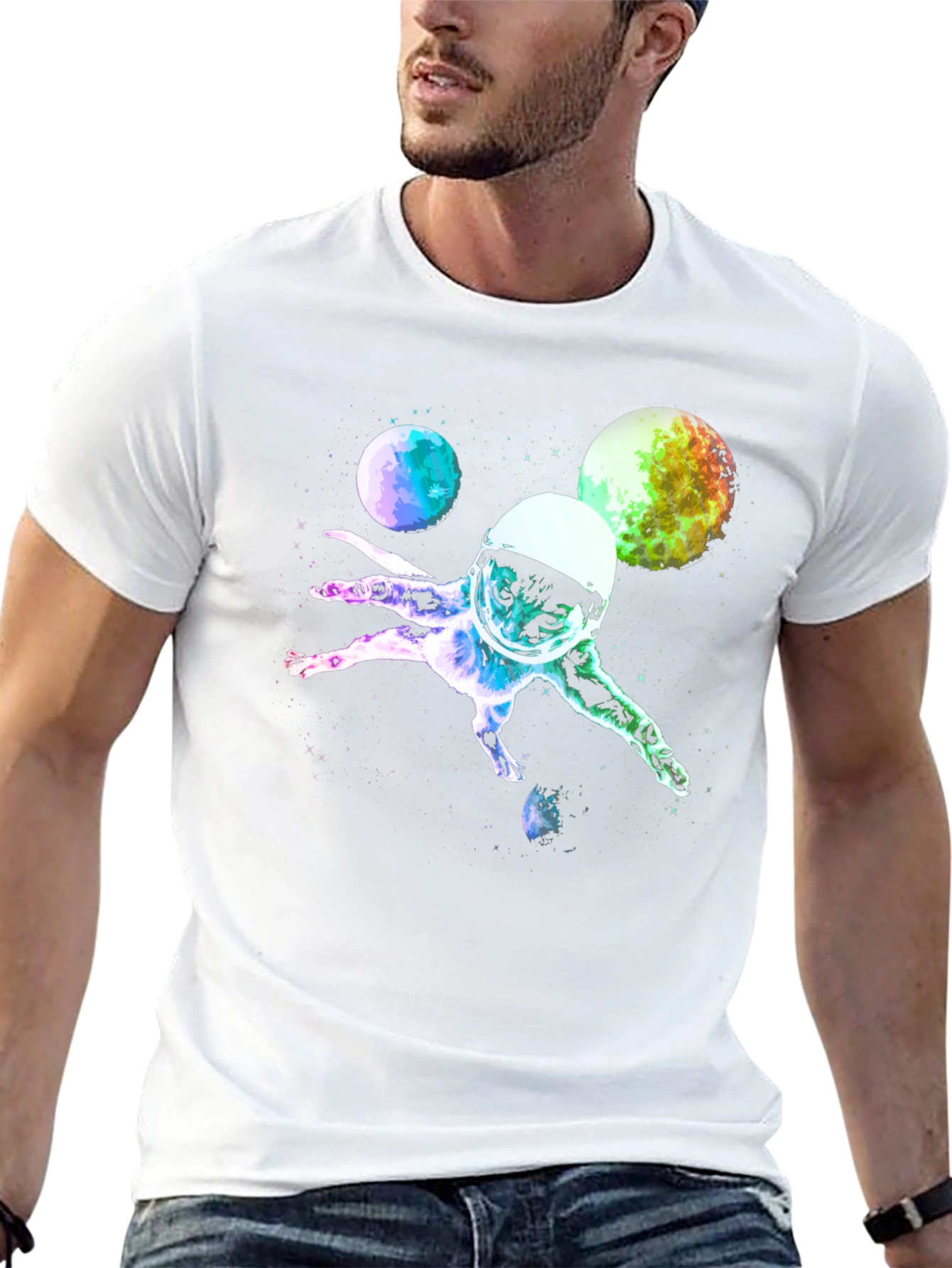 Astronaut Cat T-Shirt - Space Kitten Design