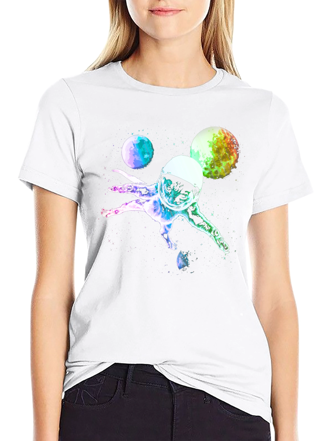 Astronaut Cat T-Shirt - Space Kitten Design