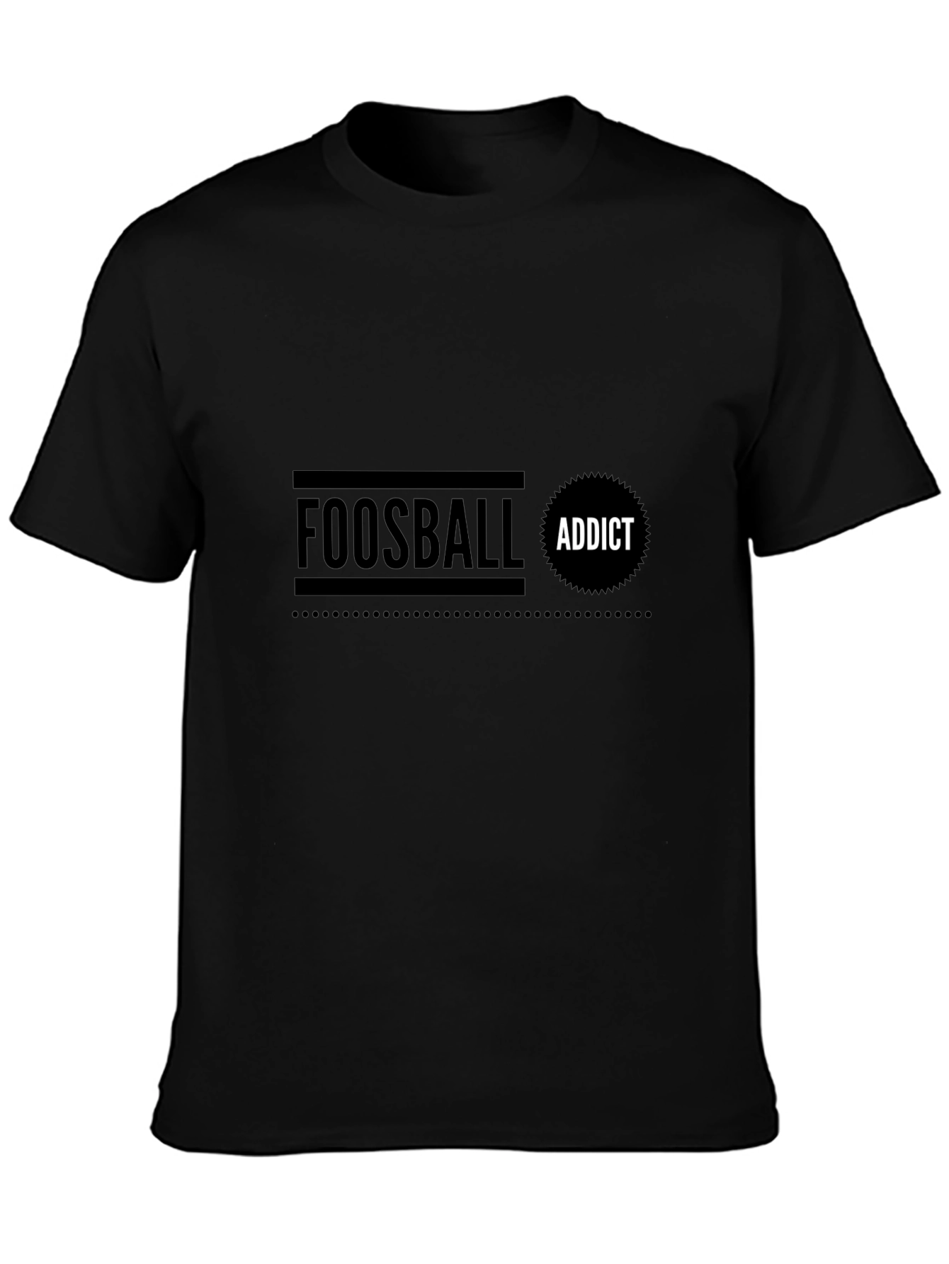 Foosball Addict Black T-Shirt - Game Room Apparel