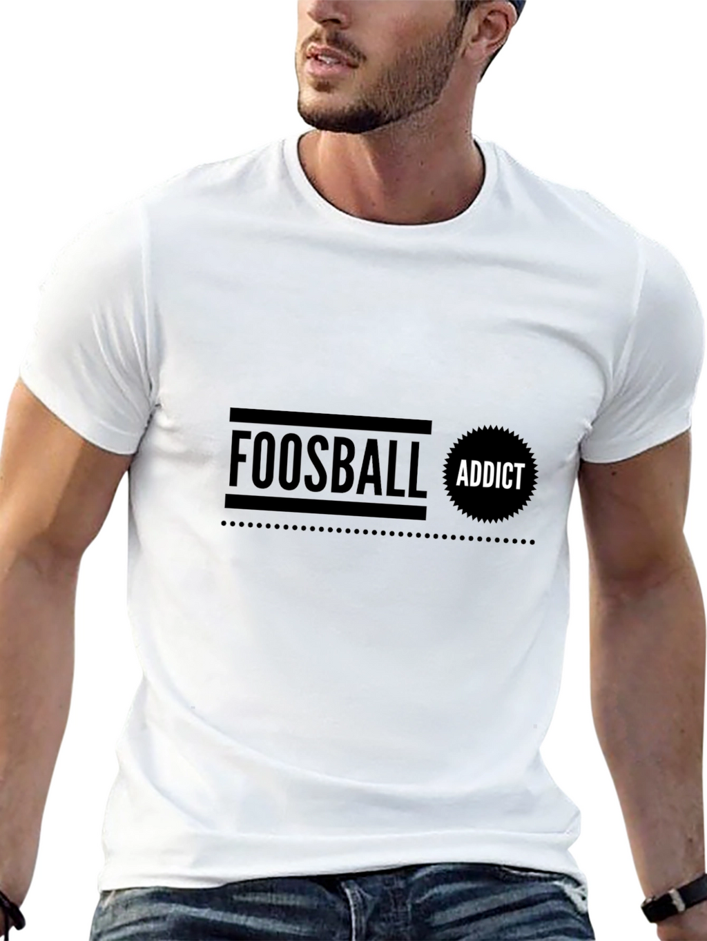 Foosball Addict Black T-Shirt - Game Room Apparel