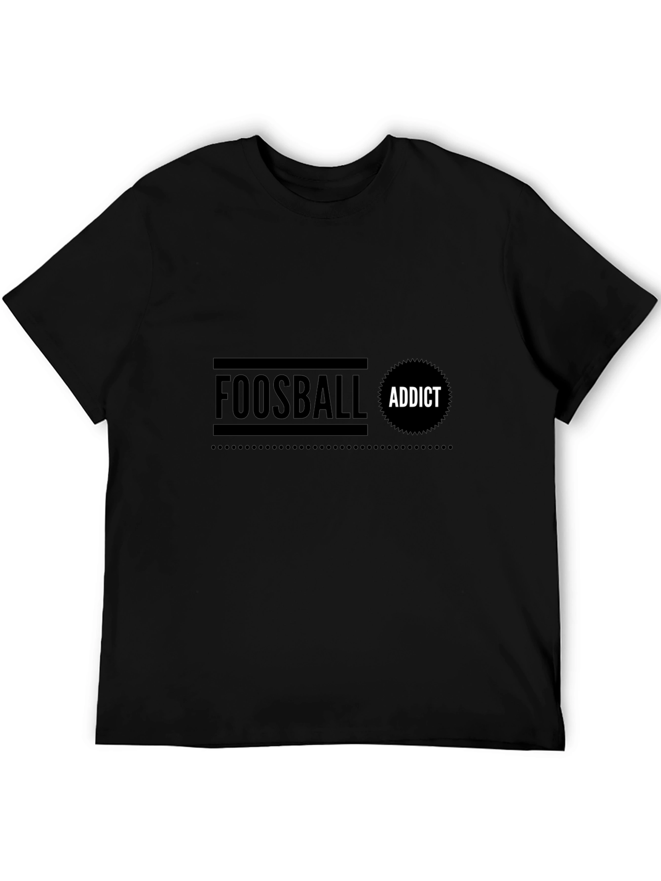 Foosball Addict Black T-Shirt - Game Room Apparel
