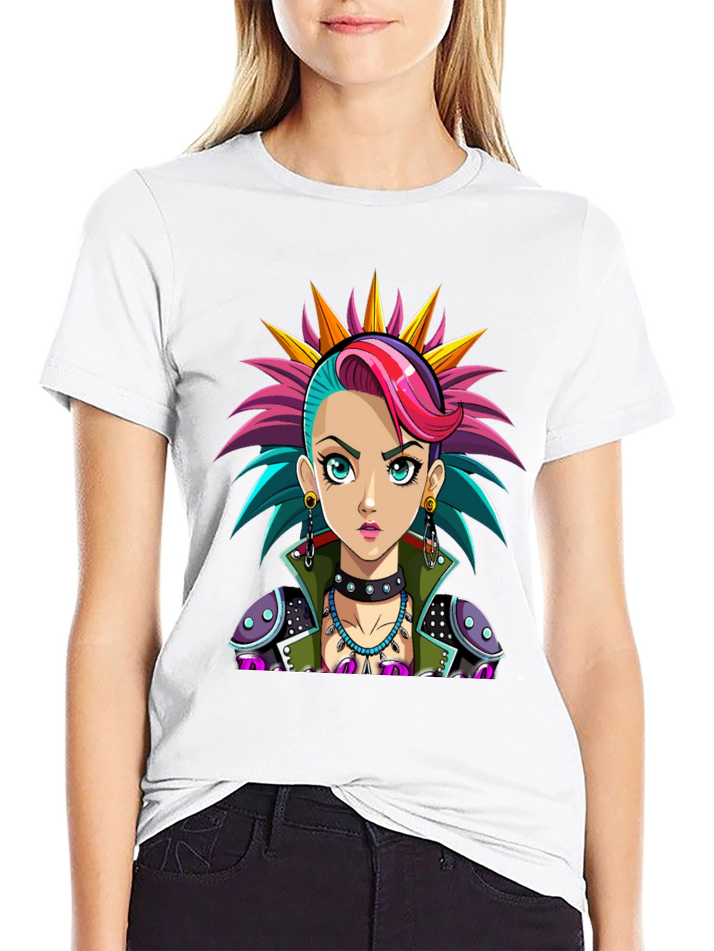 Punk Rock Girl T-Shirt - Unique Graphic Tee