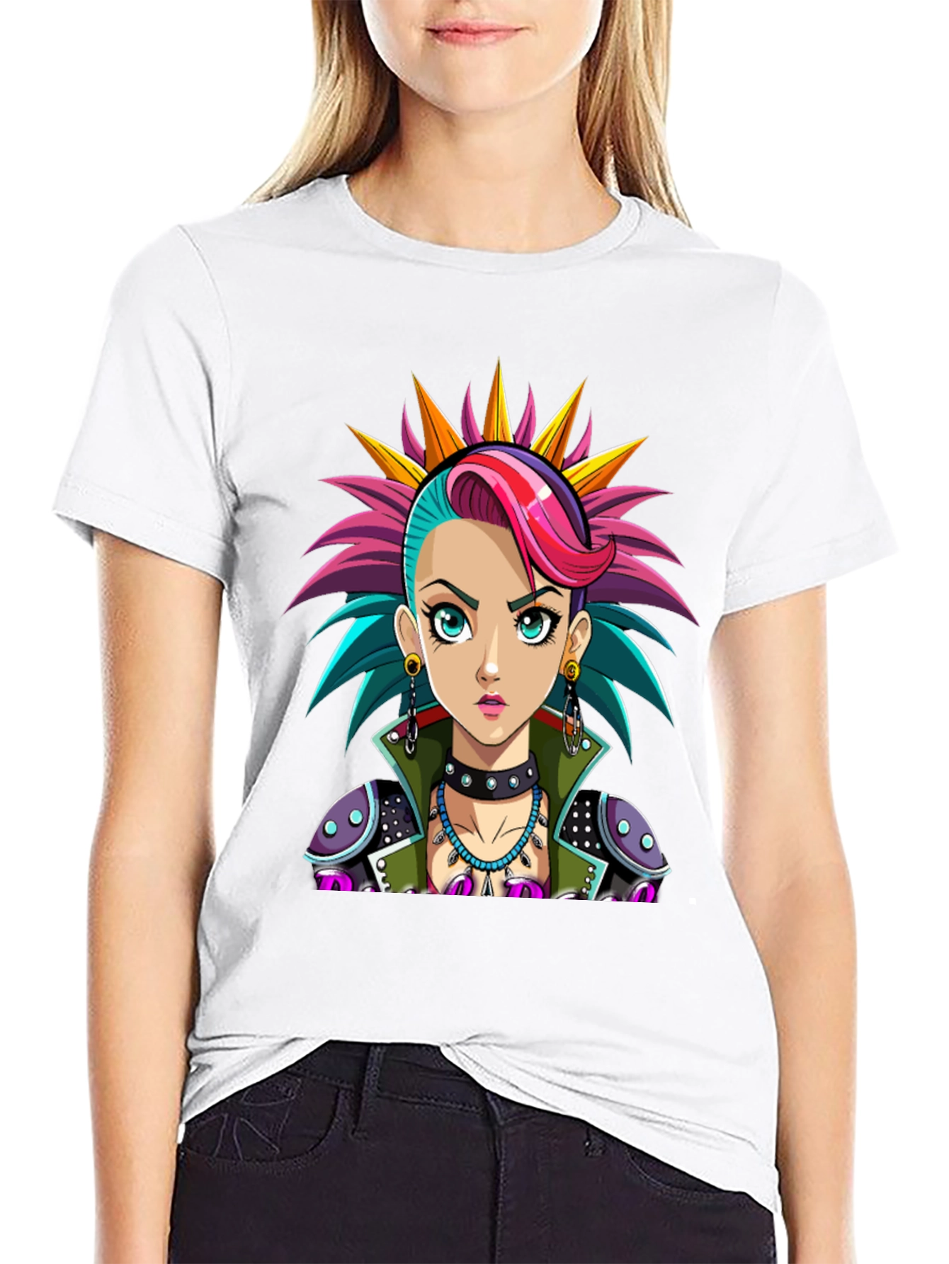 Punk Rock Girl T-Shirt - Unique Graphic Tee
