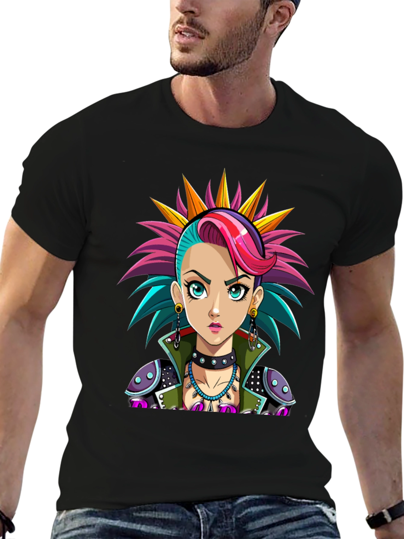 Punk Rock Girl T-Shirt - Unique Graphic Tee