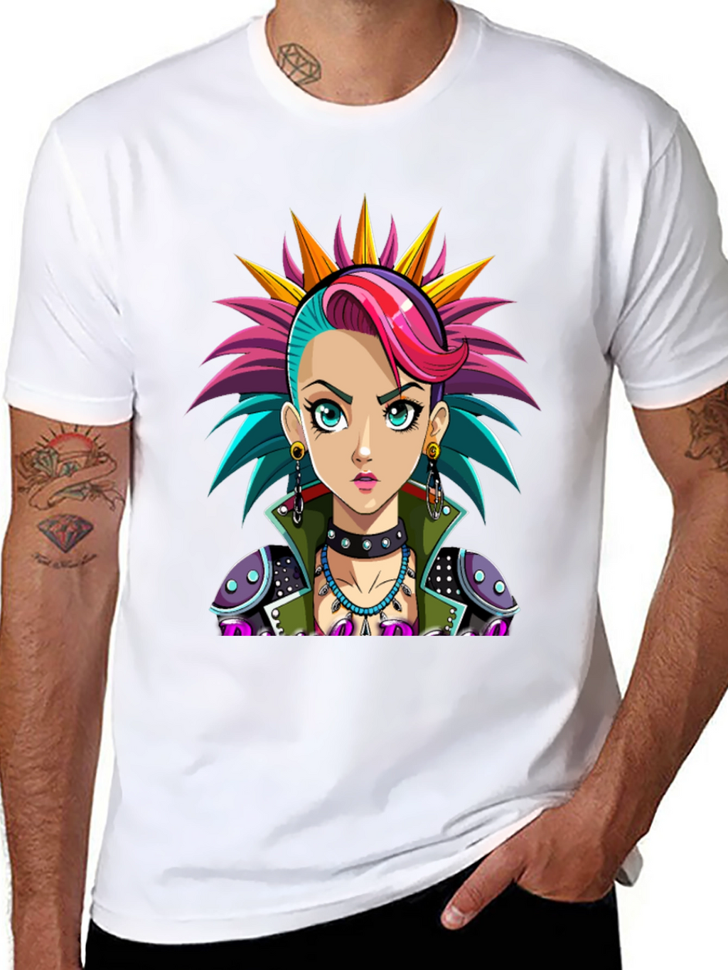 Punk Rock Girl T-Shirt - Unique Graphic Tee