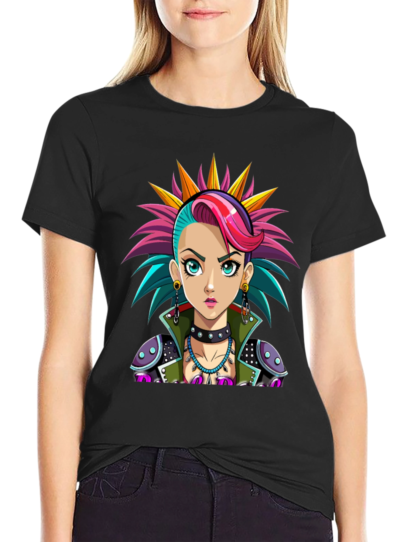 Punk Rock Girl T-Shirt - Unique Graphic Tee