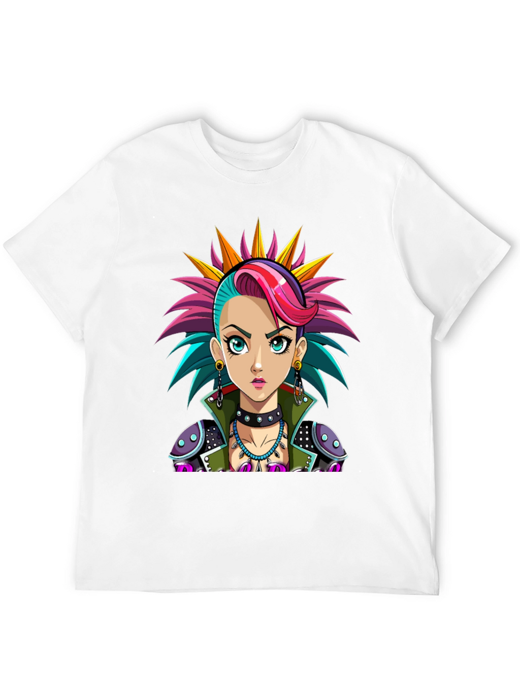 Punk Rock Girl T-Shirt - Unique Graphic Tee