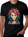 Punk Rock Girl T-Shirt - Unique Graphic Tee