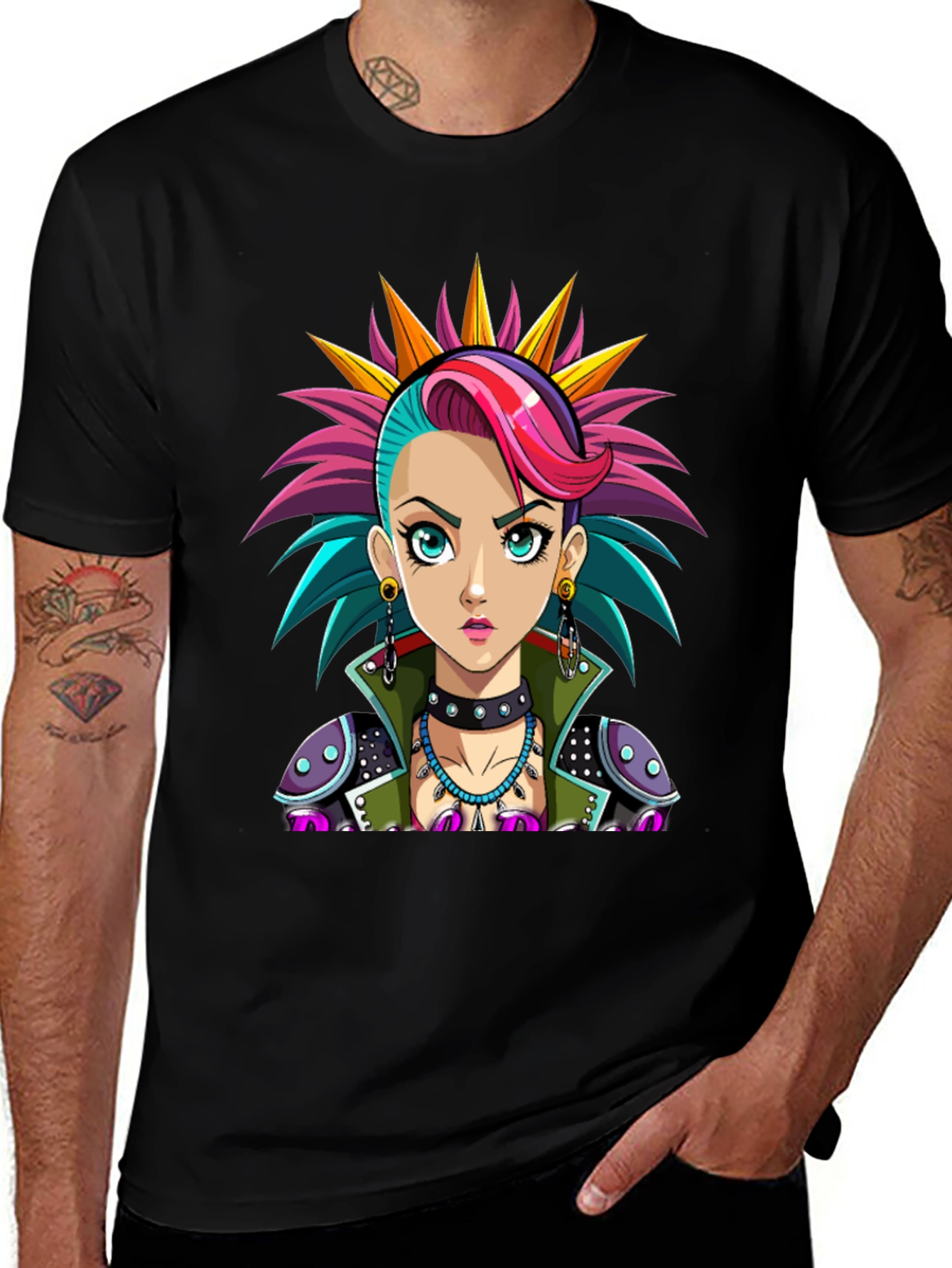 Punk Rock Girl T-Shirt - Unique Graphic Tee