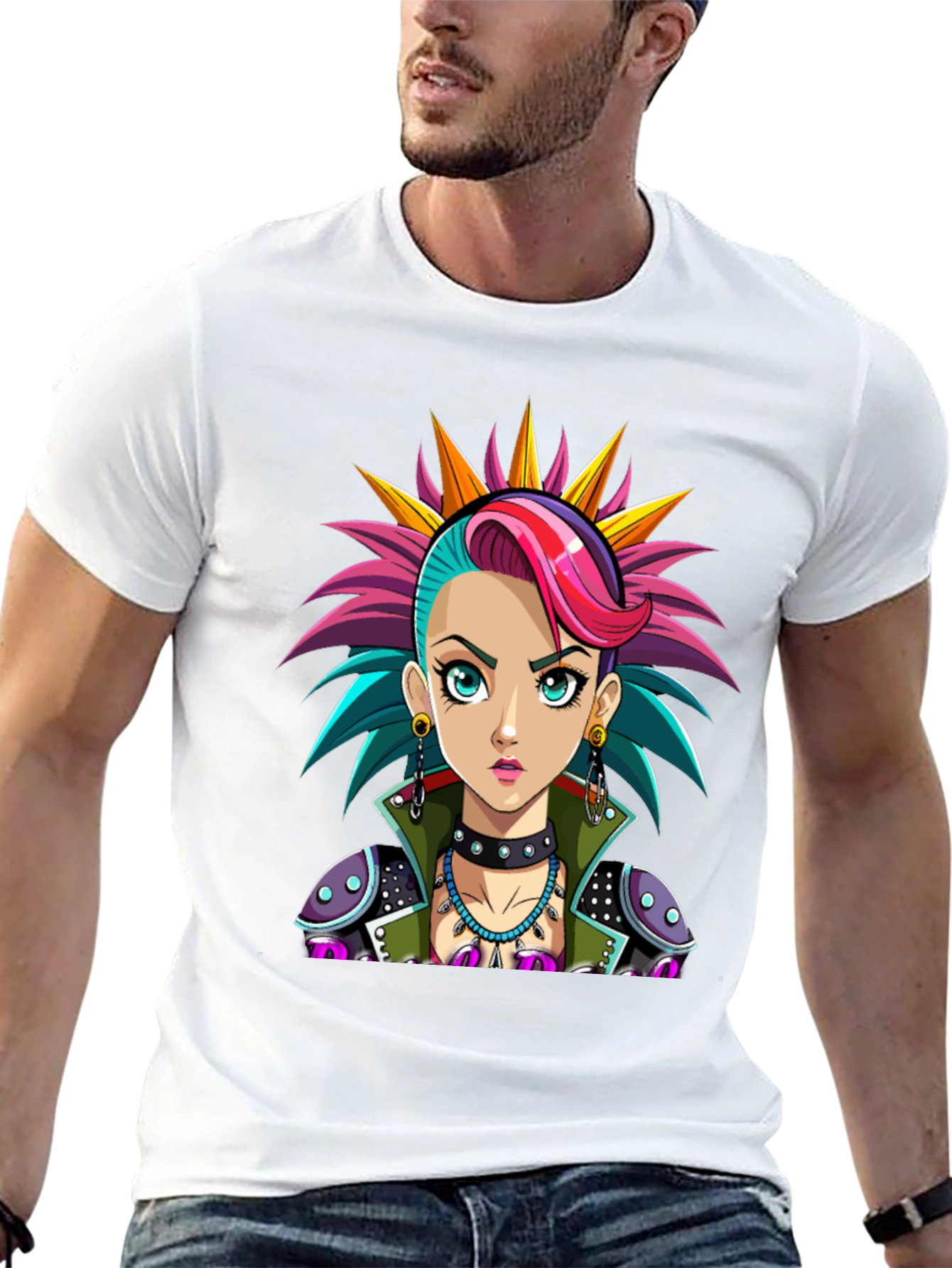 Punk Rock Girl T-Shirt - Unique Graphic Tee