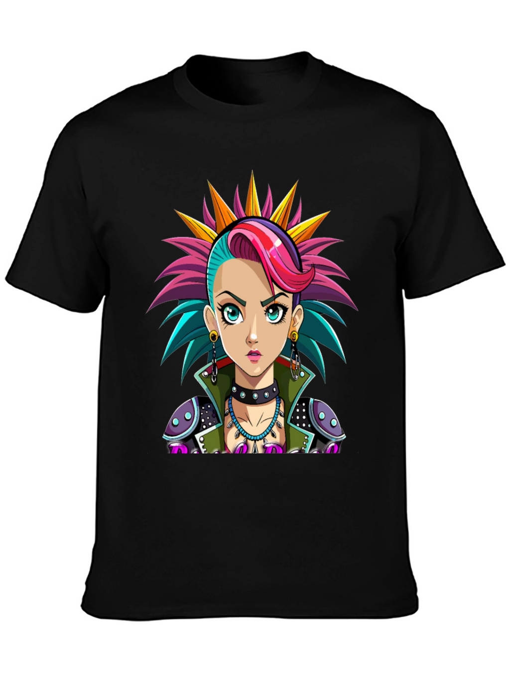 Punk Rock Girl T-Shirt - Unique Graphic Tee