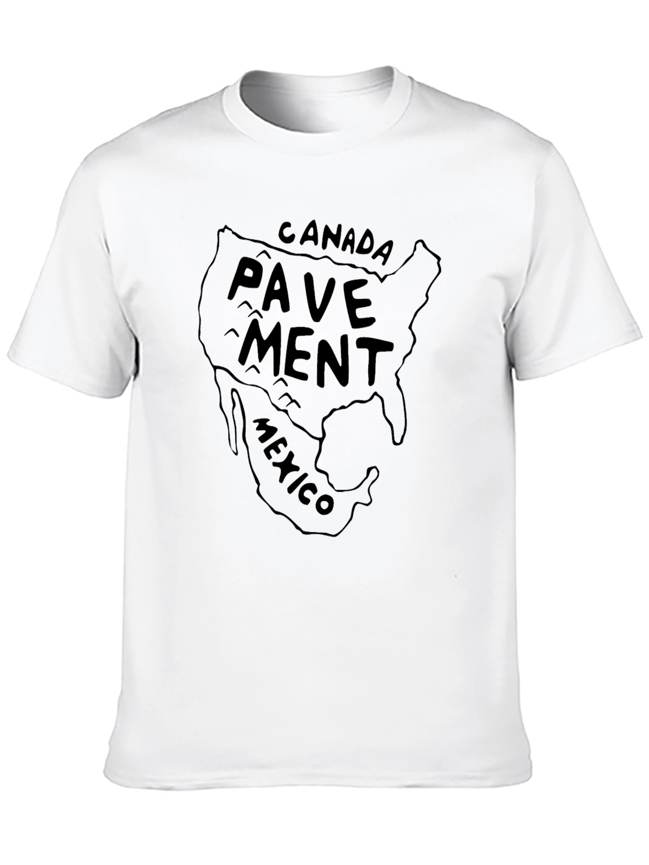 Pavement Band North America Map T-Shirt