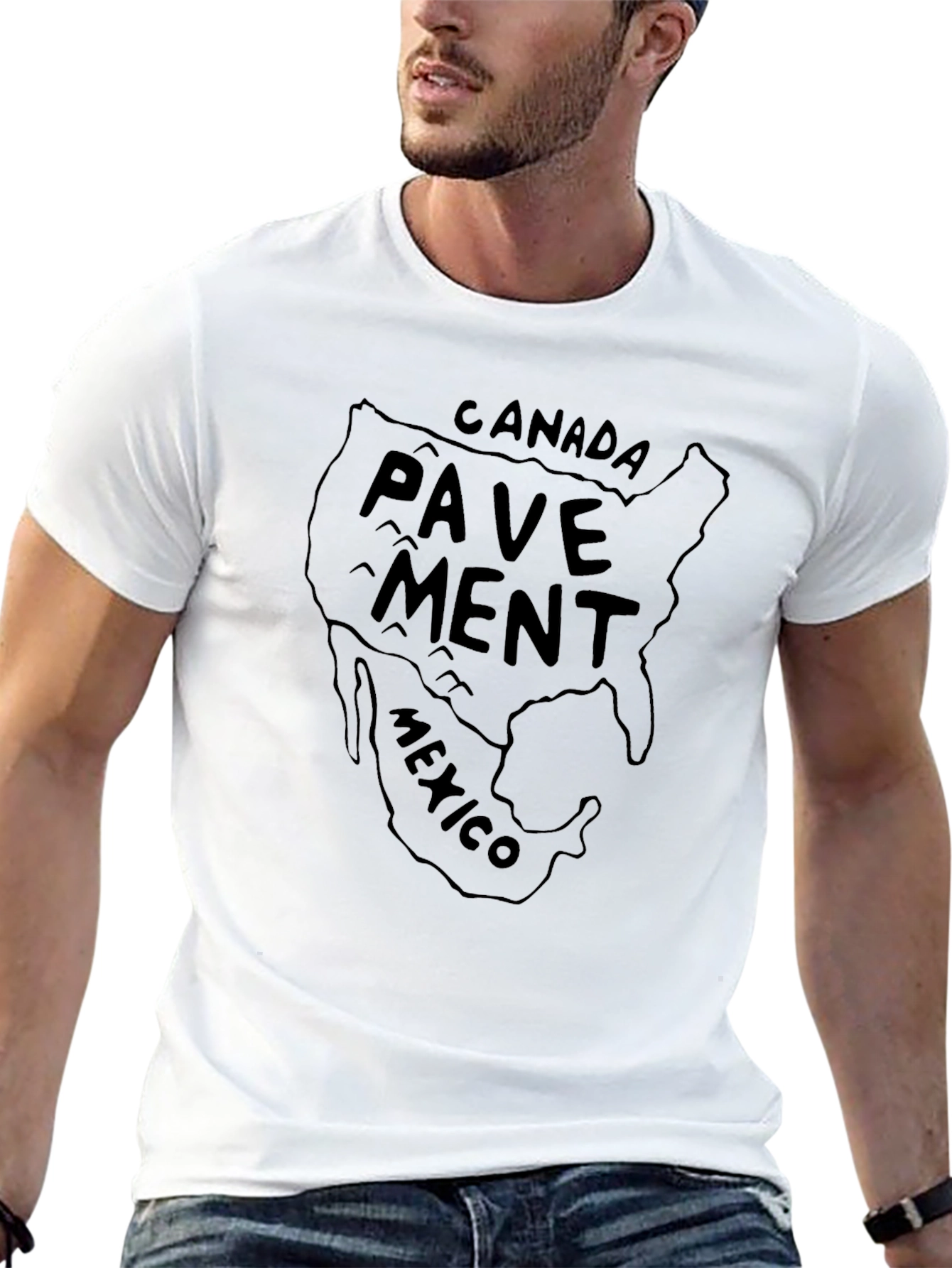 Pavement Band North America Map T-Shirt