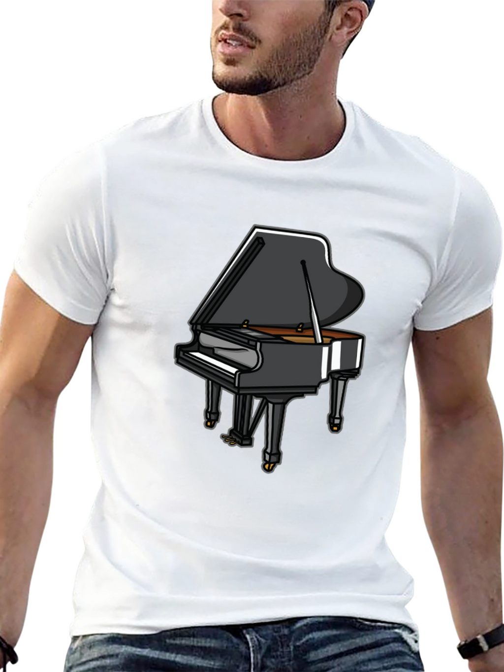Piano Graphic Tee - Music Lovers T-Shirt