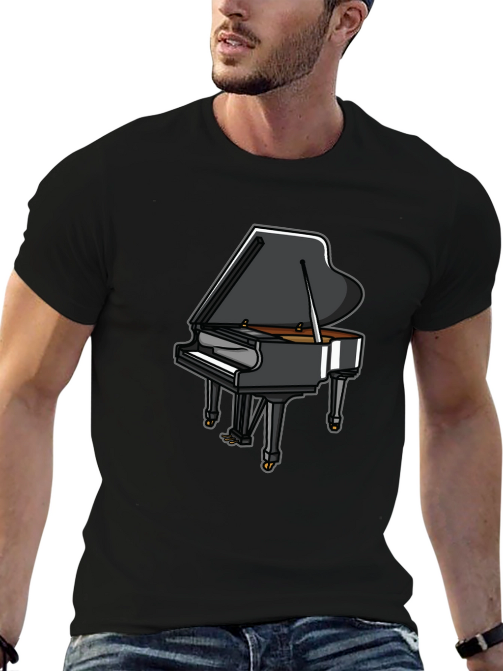 Piano Graphic Tee - Music Lovers T-Shirt