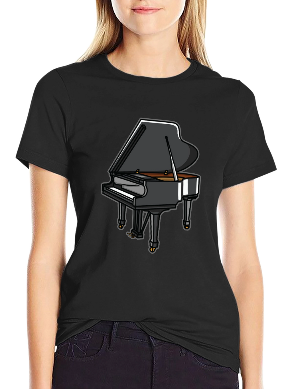 Piano Graphic Tee - Music Lovers T-Shirt