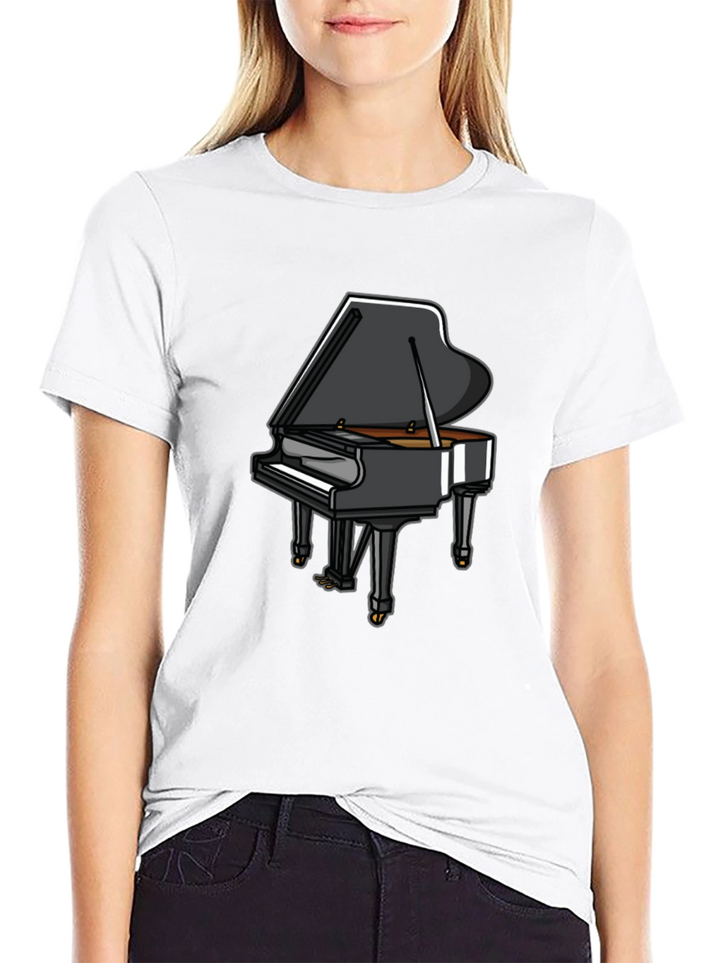 Piano Graphic Tee - Music Lovers T-Shirt