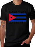 Patria y Vida Viva Cuba Libre Black T-Shirt