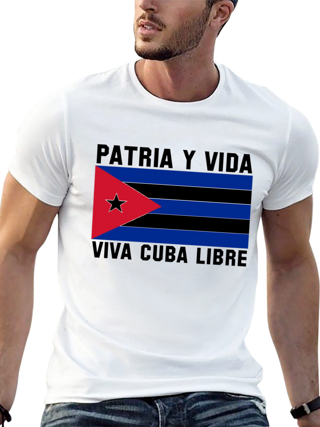 Patria y Vida Viva Cuba Libre Black T-Shirt