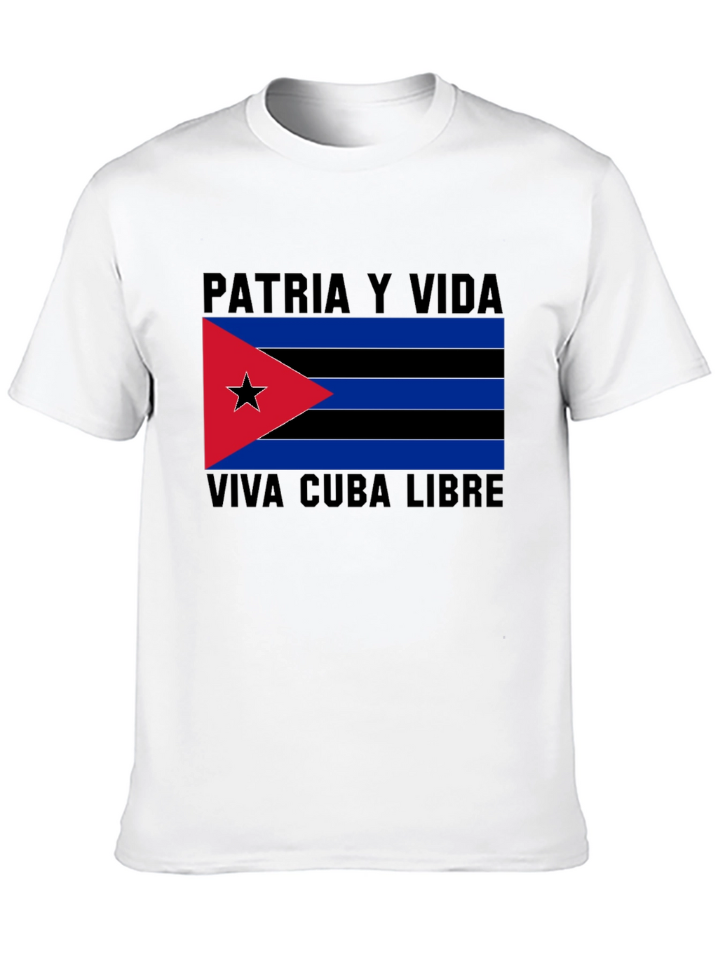 Patria y Vida Viva Cuba Libre Black T-Shirt