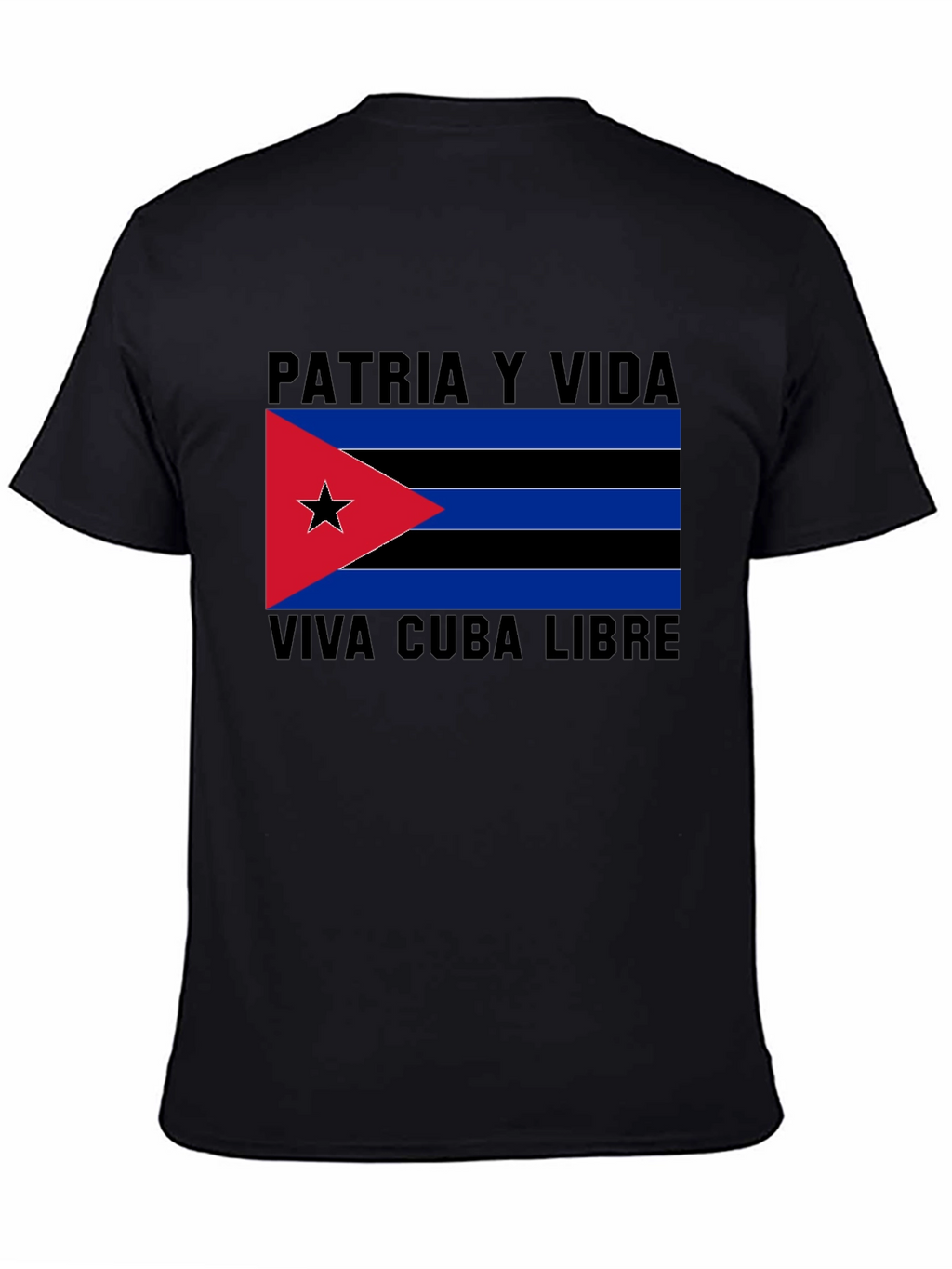 Patria y Vida Viva Cuba Libre Black T-Shirt