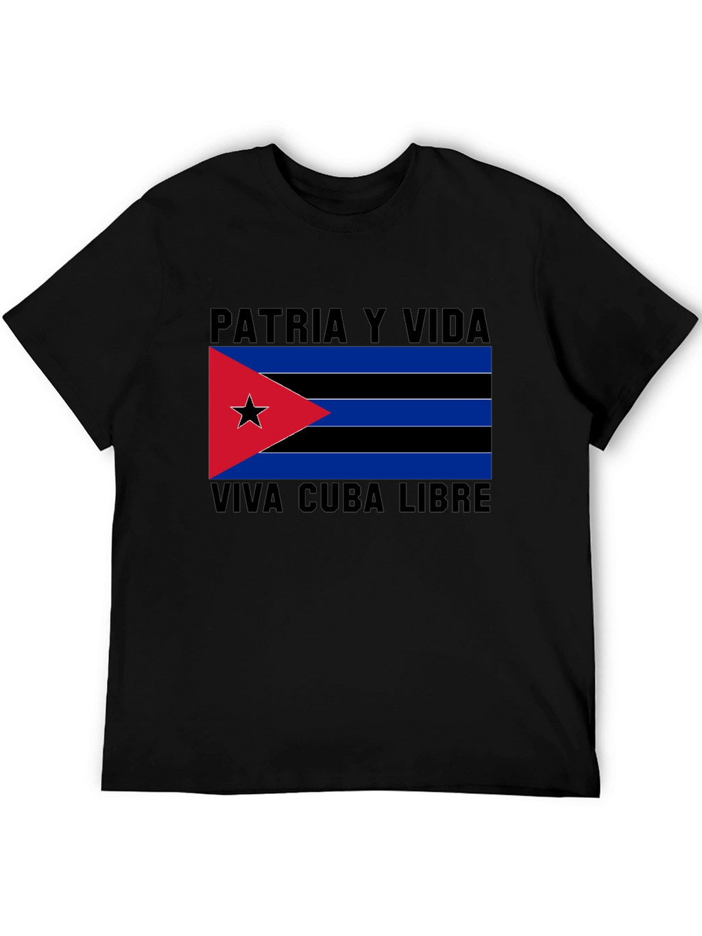 Patria y Vida Viva Cuba Libre Black T-Shirt