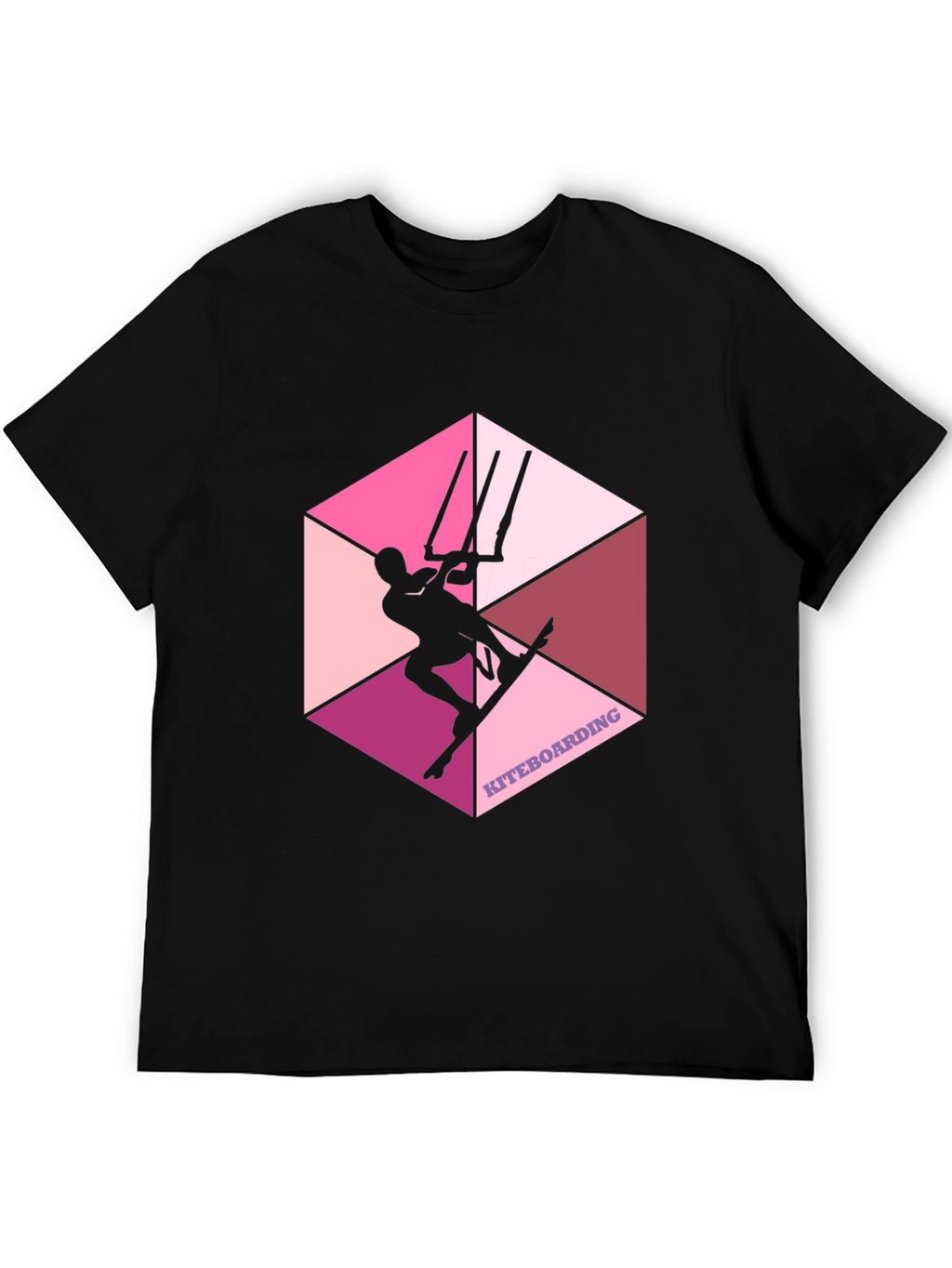 Kiteboarding Graphic Tee - Hexagon Design