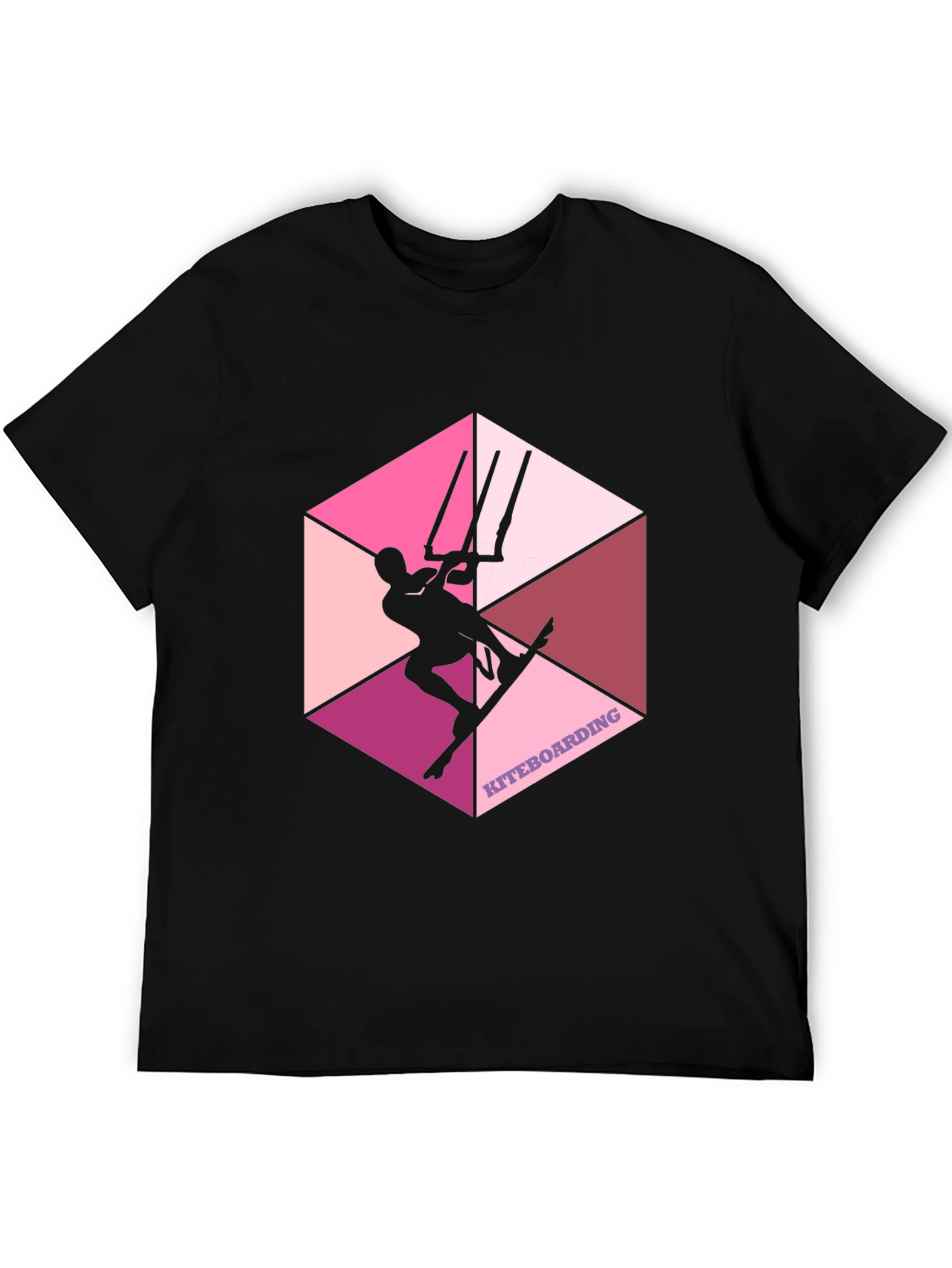 Kiteboarding Graphic Tee - Hexagon Design