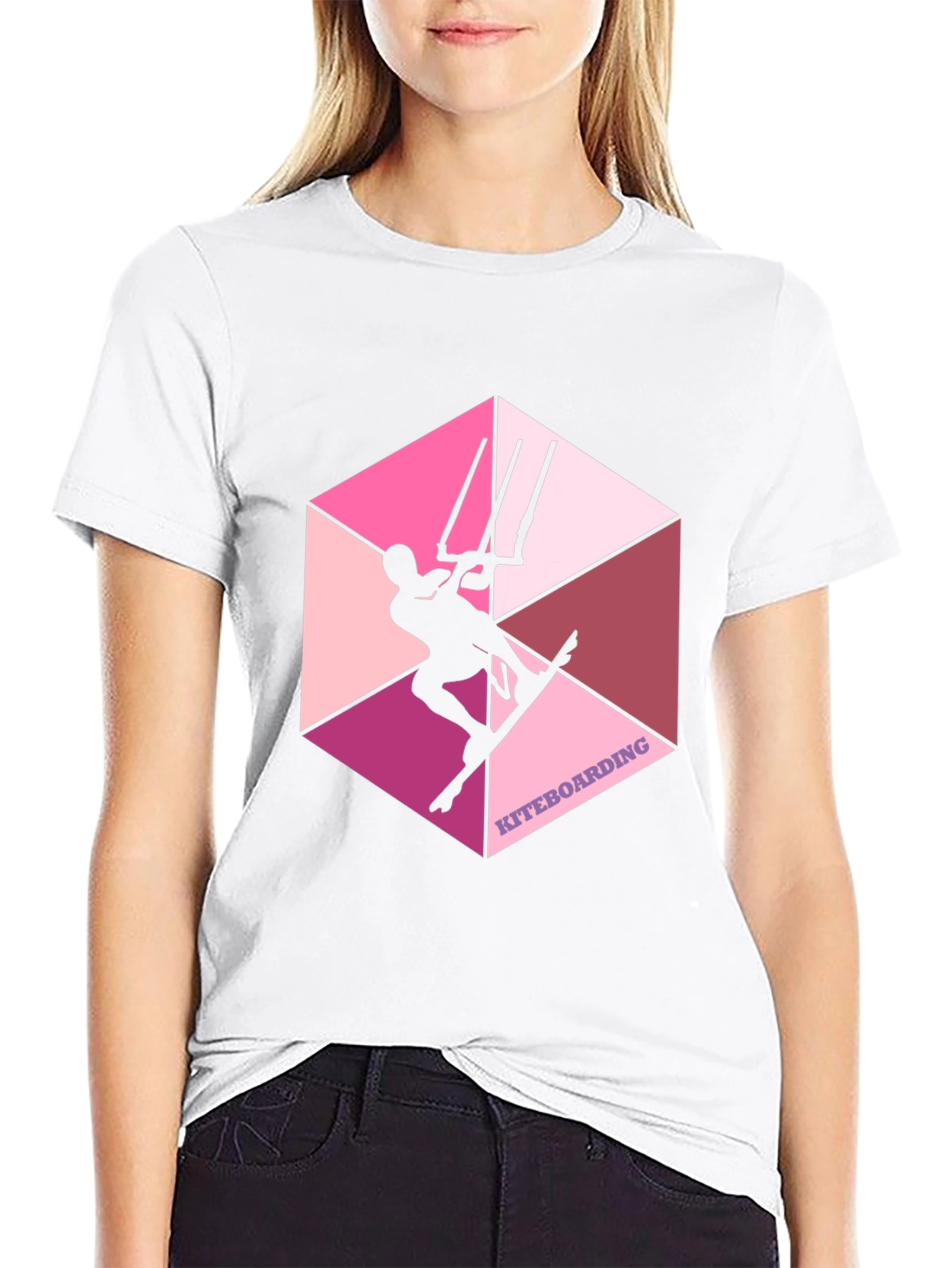 Kiteboarding Graphic Tee - Hexagon Design