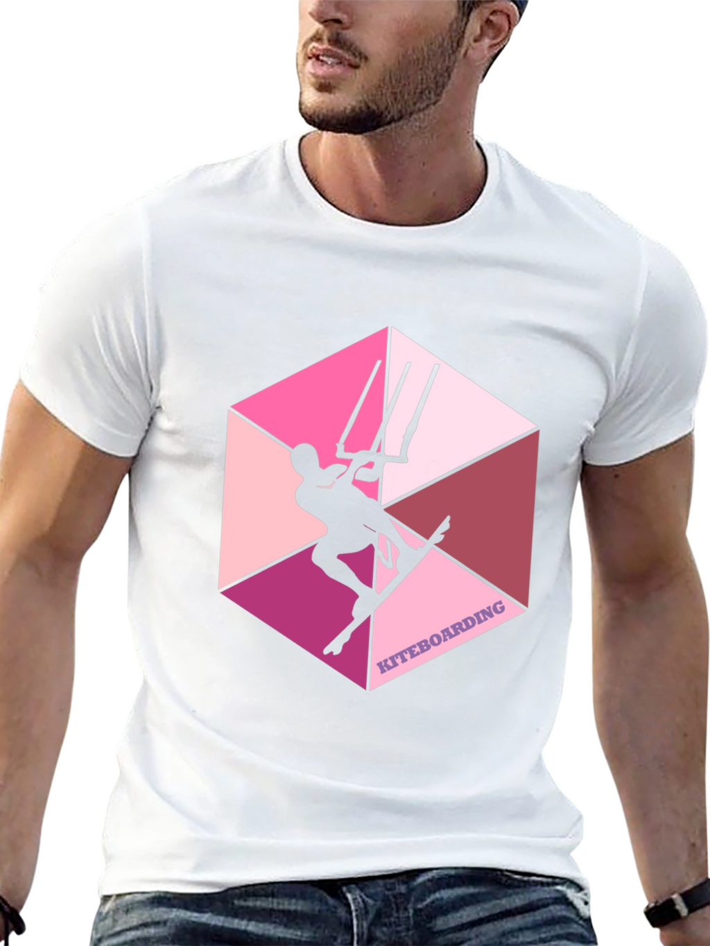 Kiteboarding Graphic Tee - Hexagon Design