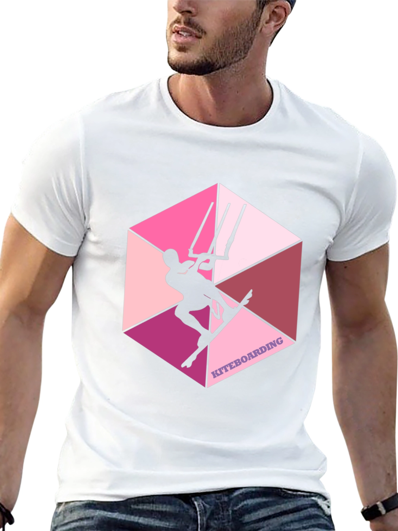 Kiteboarding Graphic Tee - Hexagon Design
